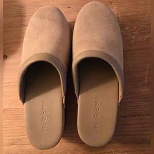 M. GEMI TAN SUEDE CLOGS